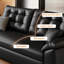 Canapé modulaire noir en similicuir-129862523