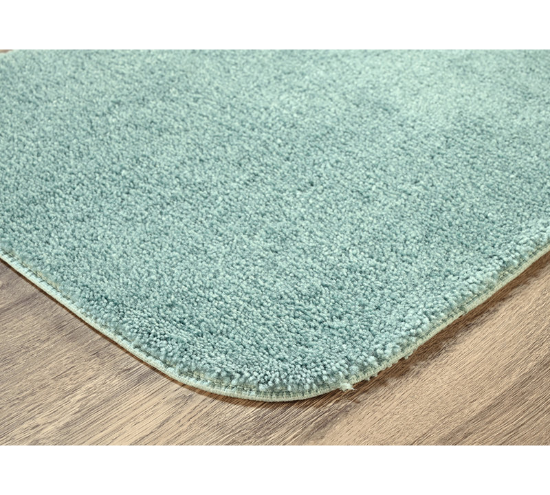 Mccluney Traditional Nylon 4 Piece Bath Rug Set with Non-Slip Backing, Sea Foam