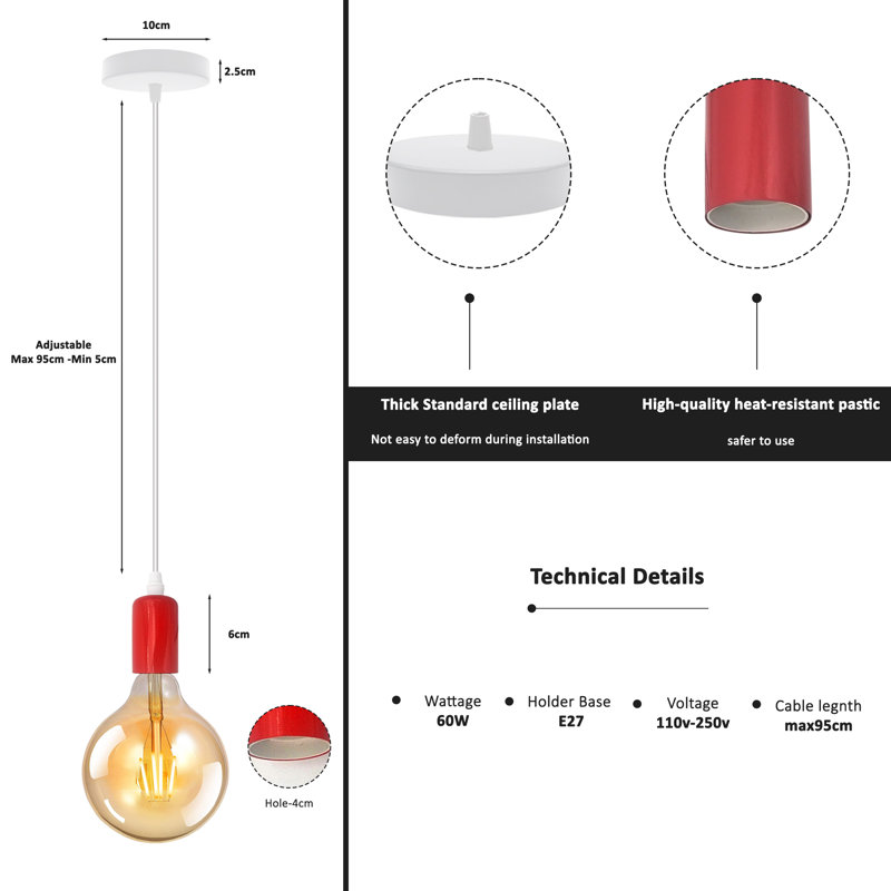 Lougens 1 - Light Yellow Single Pendant