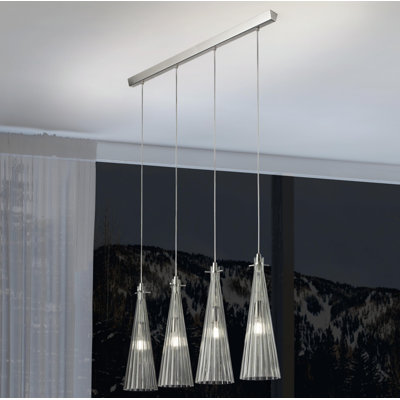 Costa 4 - Light Nickel Kitchen Island Pendant