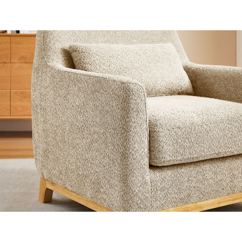 Fauteuil 31,5 po Jazmere, Bouclette chameau, Naturel