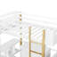 Lit mezzanine simple en blanc avec tiroirs de rangement et bureau d'ordinateur pliable pour une installation à domicile efficace-1824882471
