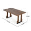 Table de salle à manger 63 "rectangulaire (noyer)-660433690