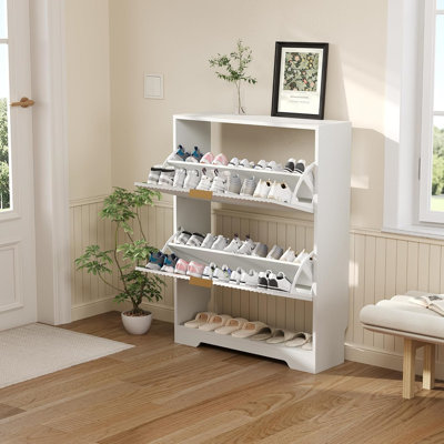 12 Pair Flip Down Shoe Storage