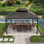 Pavillon de jardin avec toit en acier galvanisé pour toit-terrasse permanent