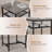 Bar Table, Equipped With 2 Bar Dining Stools, With Backrest And Partition