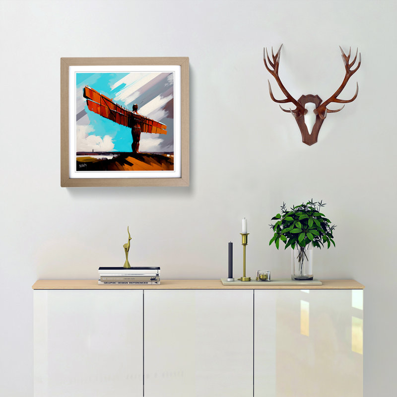 Single Picture Frame Print on Wood, Oak