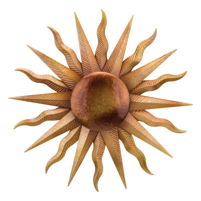 30 Inch Sun Metal Outdoor Wall Decor with Multi Color Weather Resistant Finish for Indoor and Outdoor Home Accent - Infinity