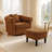 Chenille Swivel Accent Chair with Ottoman-1778469397