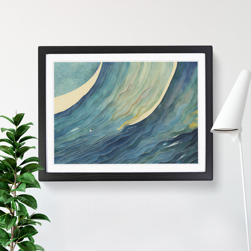 Abstract Ocean Vol.3 - Framed Print, Black, 46cm H x 64cm W x 2cm D