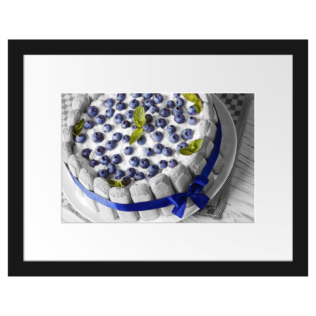 Gerahmtes Poster Leckere Blaubeertorte