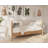 Besan Solid Wood Boucle Upholstered Twin Daybed-266135917