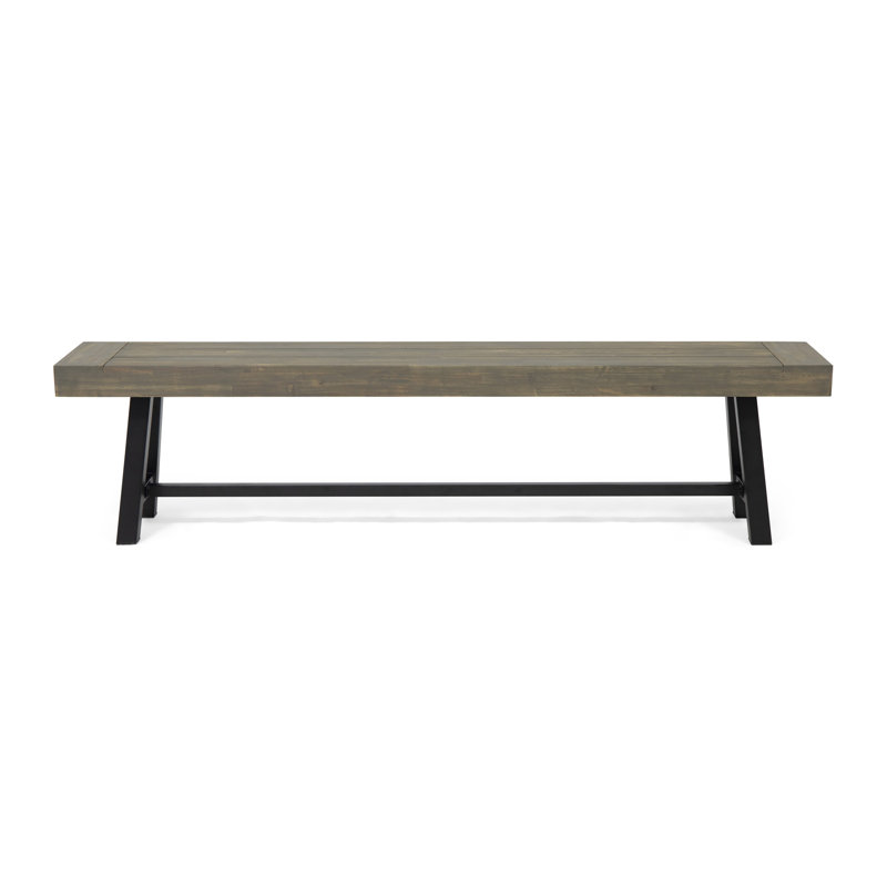 Banc de patio extérieur en bois d'acacia