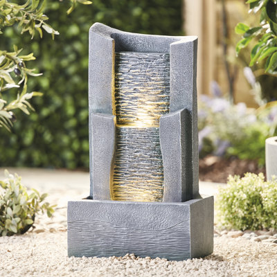 Busselton Outdoor Weather Resistant Waterfall Fountain with Lights