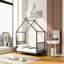 Lit plateforme simple en métal, noir-2023526244