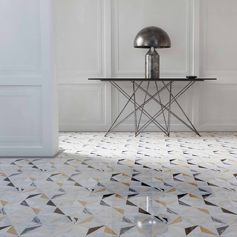 Phantasm 14x16 Polished Mixed Marble Mosaic Tile