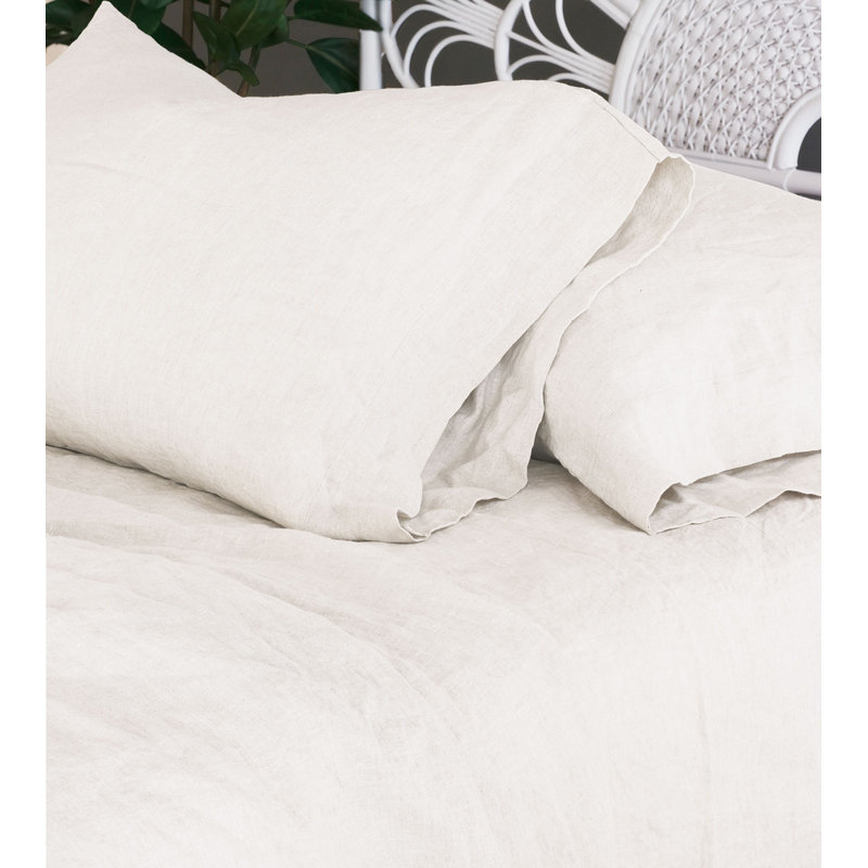 Shiloh 100% Linen Sheet Set, Queen, Shell