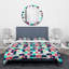 Ensemble de housse de couette couleur rétro à cercles couleur rétro designart mosaic-35228893