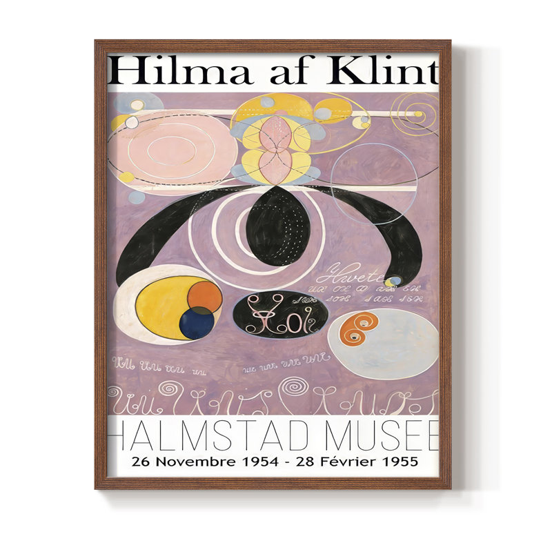 «Klint Museum Posters II», reproduction encadrée - bois massif, H 30 po x l 24 po, Cadre noyer