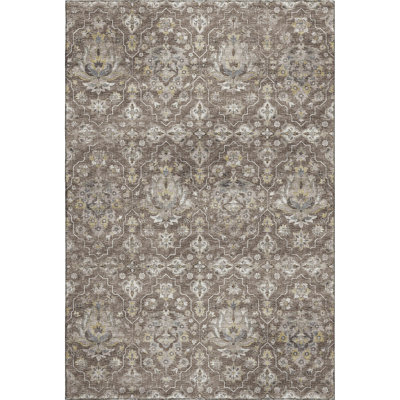 Premium Machine Washable Alliah AMF94 Brown Rug