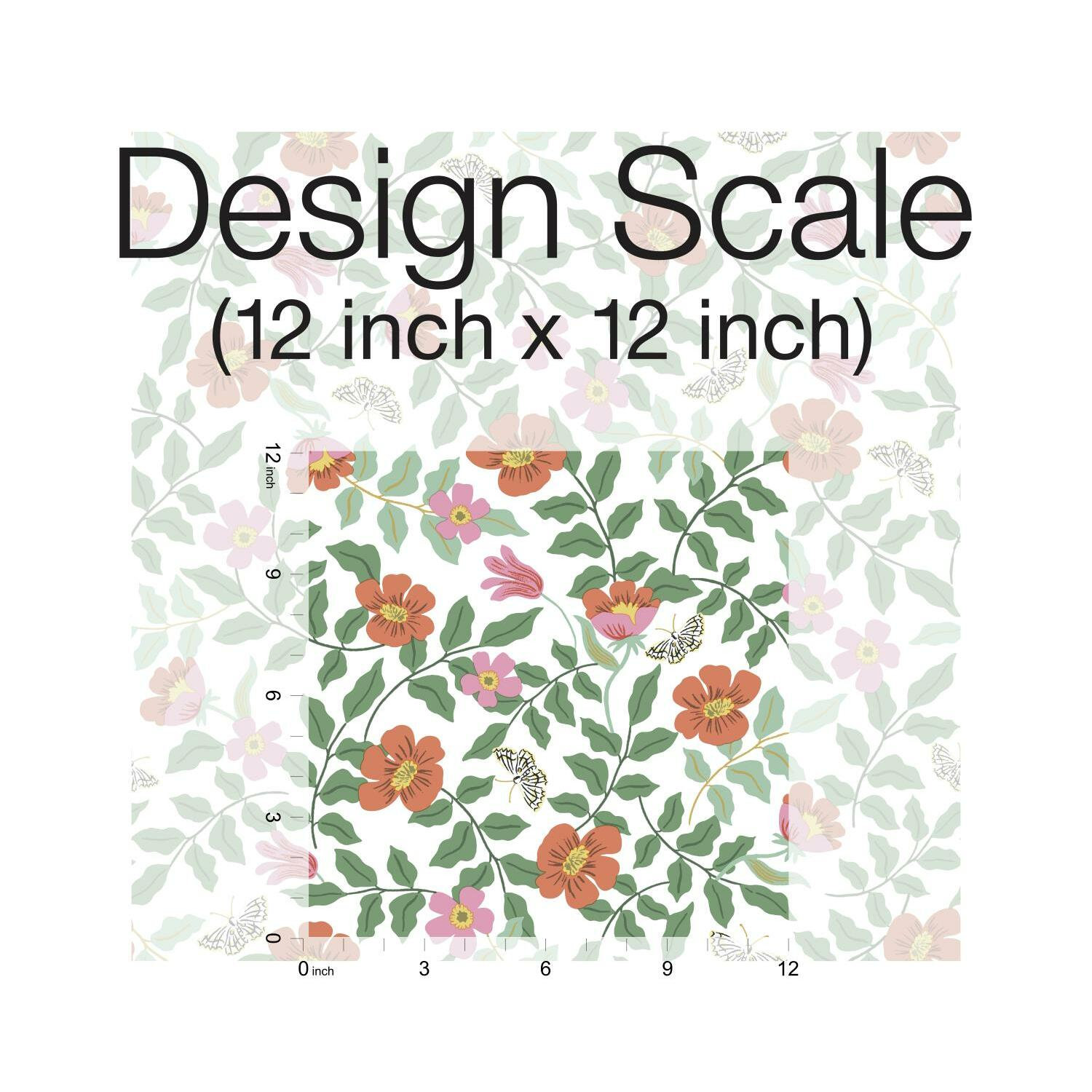 Primrose Self-Adhesive Wallpaper, Rose/Cream
