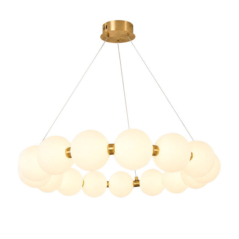 Modern Globe Bubble Chandelier With Acrylic Shades