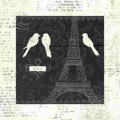 " Love Paris I With Border " by Emily Adams