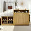 Shoe Cabinet With Bench And Cushion-130447604