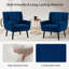 Ensemble de 2 fauteuils capitonnés rembourrés à dossier large-1460378985