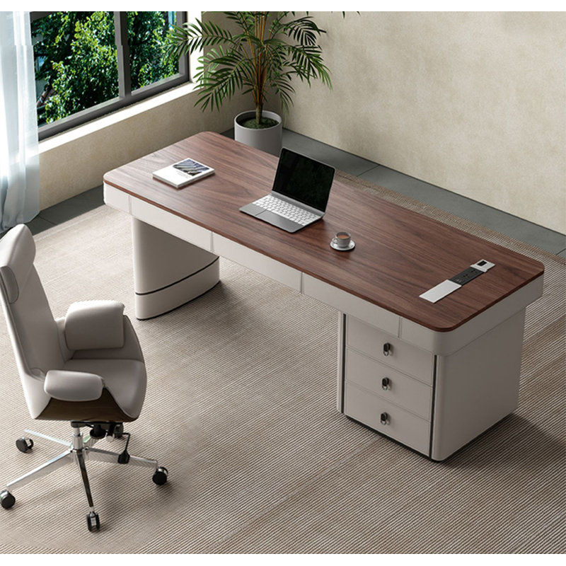 Bureau moderne en bois massif de luxe simple et moderne, H 29,53 po x l 55,12 po x P 27,56 po