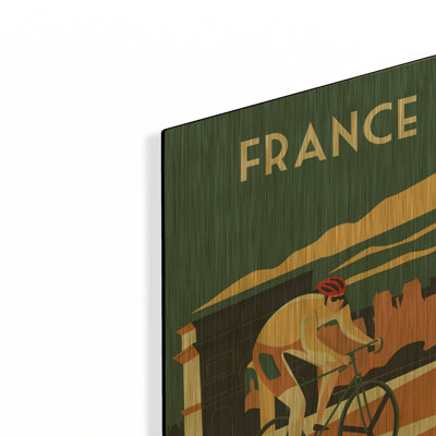 'France' By Omar Escalante Gold Metal Wall Art, 12" x 16"