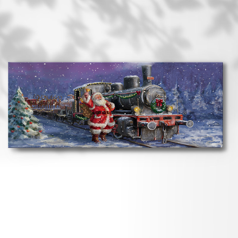 «All Aboard» sur toile, H 24 po x l 60 po x P 1,5 po