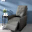 Fauteuils inclinables gris modernes avec cadre en métal durable pour le salon