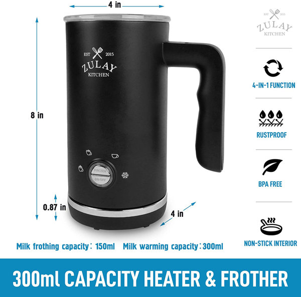 Electric Milk Frother, Milk Steaming Frother Rustproof For Home 