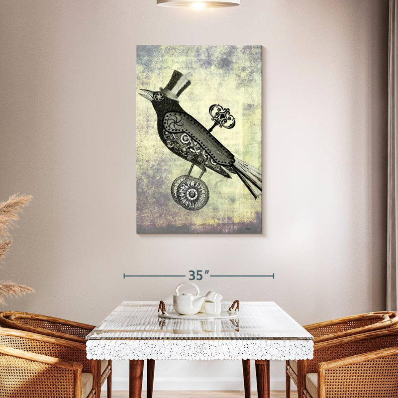 Brampt Steampunk Crow, 45" H x 30" W