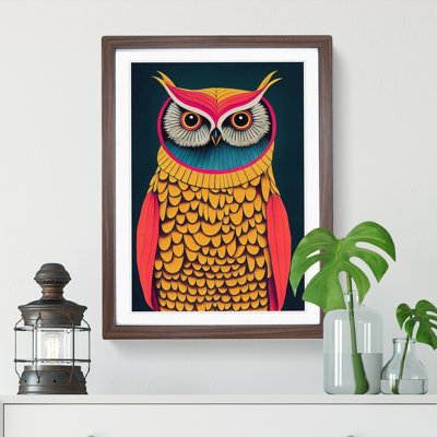 XV1022-612X An Imaginative Owl 1 Piece Single Picture Frame Wall Art
