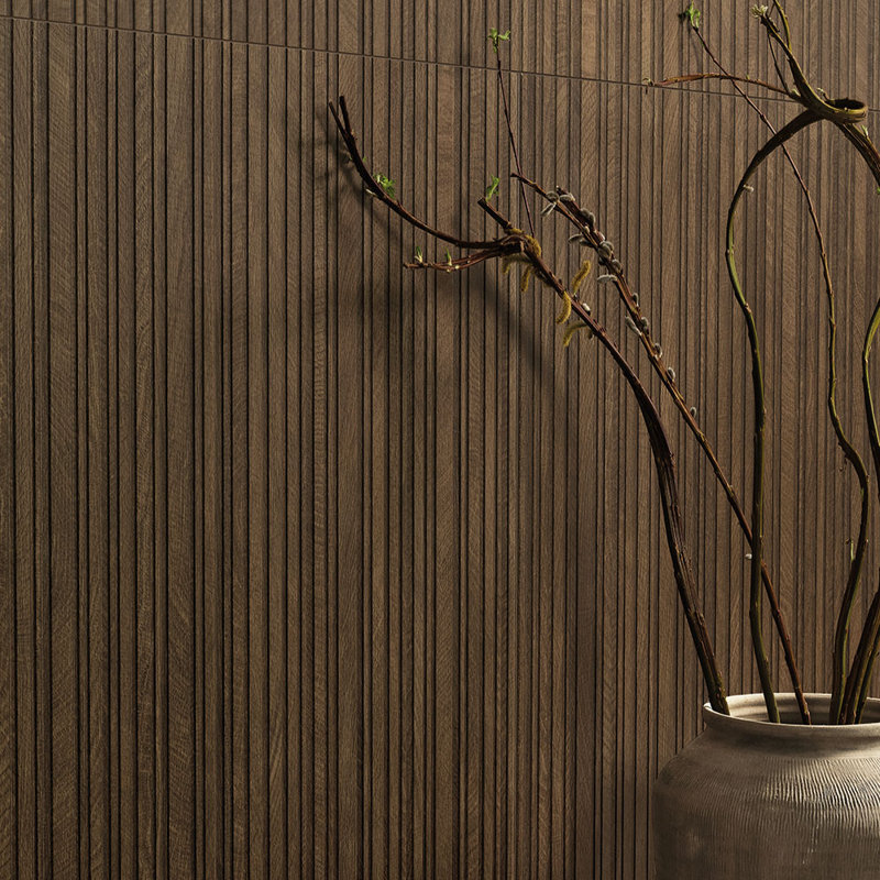 Bespoke Wood 24X48 3D Slat Wenge, Brown