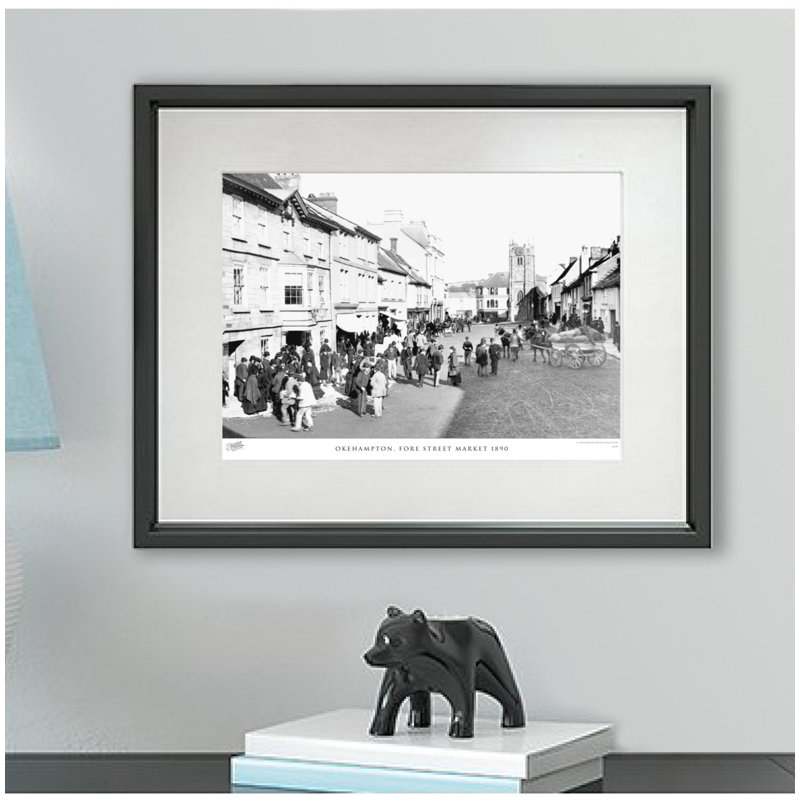 Okehampton, Fore Street Market 1890 by Francis Frith - Single Picture Frame Print, 28cm H x 36cm W x 2.3cm D