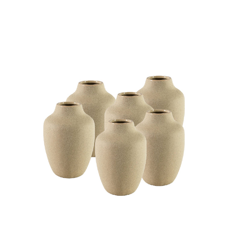 Vase en céramique Red Barrel Studio® Sand Beige
