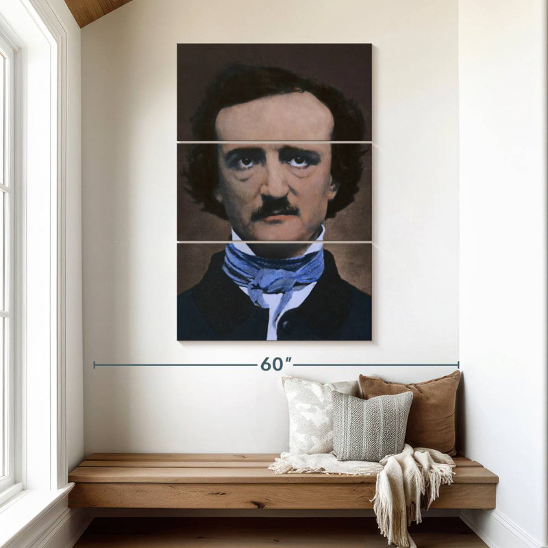 Leisha Edgar Allan Poe, poète américain, H 50 po x l 32 po