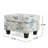 Upholstered Ottoman, Beige & Blue