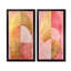 «Pink and Gold Flow Arcs», ensemble d'art mural moderne sur toile abstraite-1966176977-1966176979