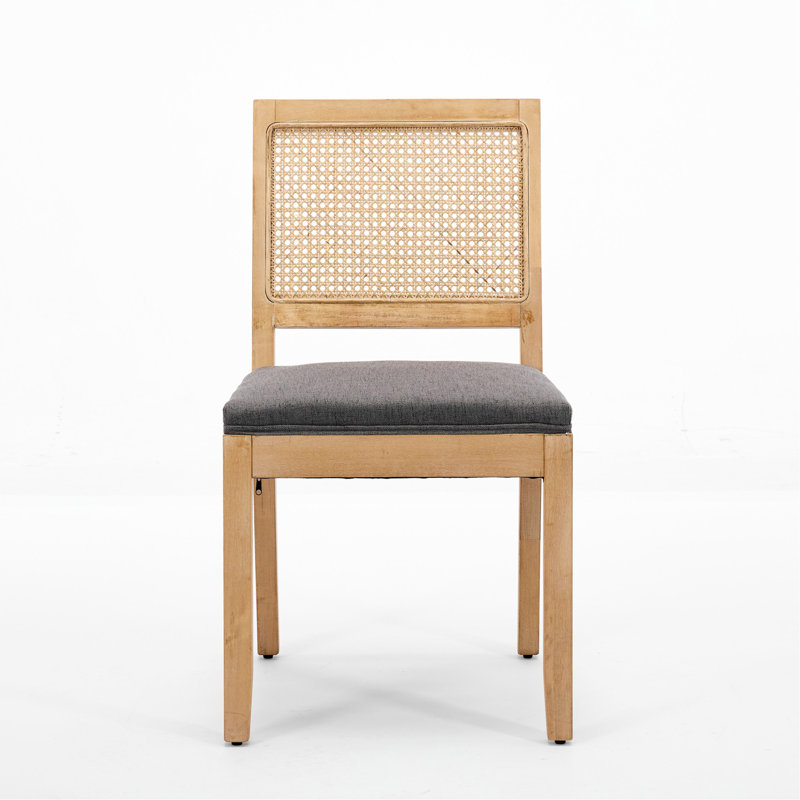 Chaise de salle à manger rembourrée avec dossier Cane