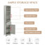 Tall Bathroom Cabinet, Freestanding Storage Cabinet With Drawer, MDF Board, Adjustable Shelf, Grey-992741089