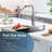 3 Modes Single Handle Pull Down Sprayer Kitchen Faucet With Soap Dispenser-104918153