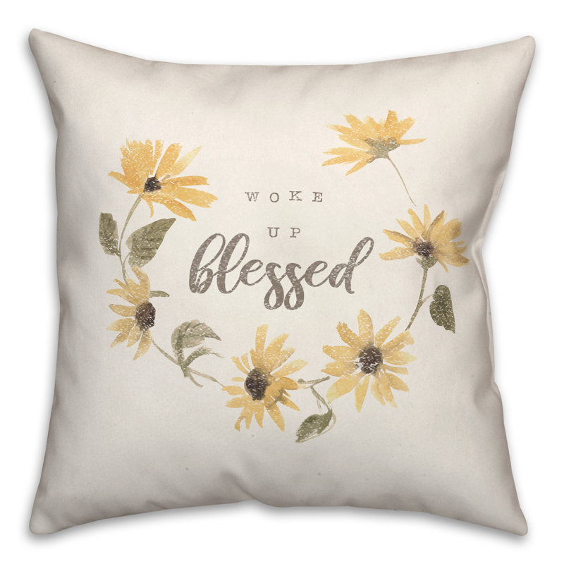 Floral Outdoor Reversible Throw Pillow