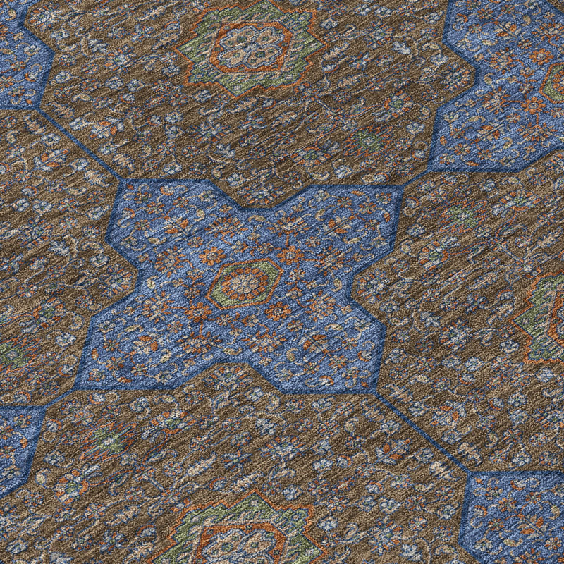 Machine Washable Indoor/Outdoor Chantille ACN2410 Global Rug, Rectangle 8' x 10'