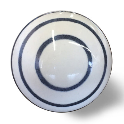 1.5" x 1.5" x 1.5" White/Navy - Knobs 12-Pack