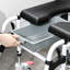 Fauteuil de mobilité avec réglage de la hauteur, siège de 17 po de largeur, noir, imperméable, seau amovible pour l'usure de la douche médicale pour personnes à mobilité réduite - surface, personnes âgées