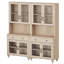 Buffet Corretta avec meuble bar et étagères ouvertes, meuble de rangement avec portes vitrées et tiroir, beige, 173 cm (68 po)-1196450796